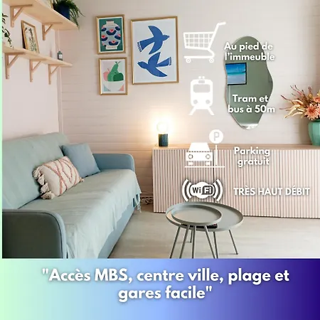 50m Tram Parking Gratuit 13min Gare Apartment
